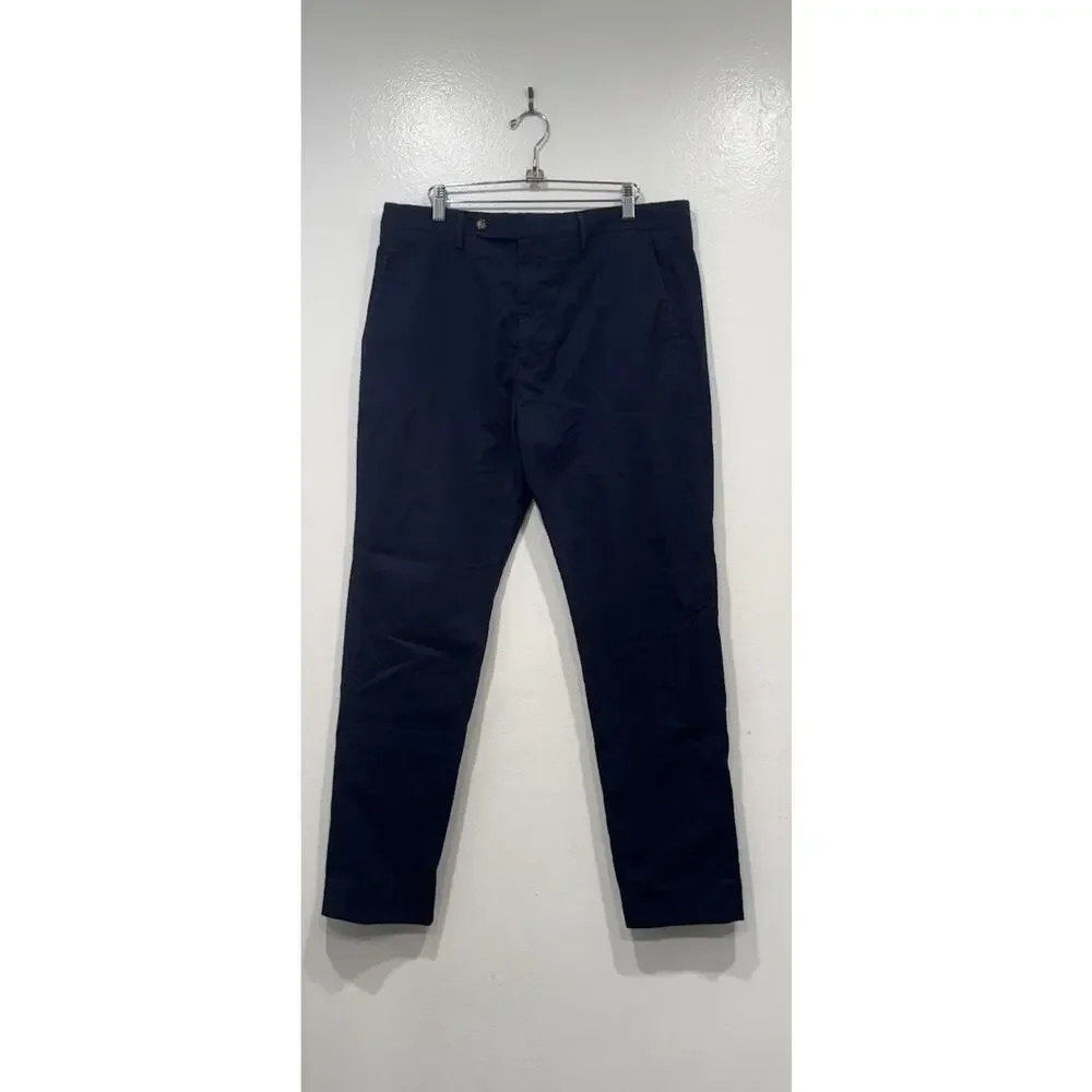 Reiss Navy Blue Pants Men’s‎ Size 34 Antibe Cotton Blend Casual Everyday Preppy